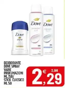 Ard Discount Deodorante dove spray stick classico offerta