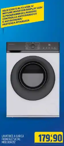 Ard Discount LAVATRICE A CARICA FRONTALE SILTAL MOD.80A212 offerta