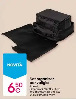 Pepco Set organizer per valigia offerta