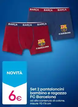 Pepco Set 2 pantaloncini bambino e ragazzo FC Barcelona offerta