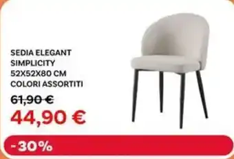 Sedia elegant simplicity 52x52x80 cm