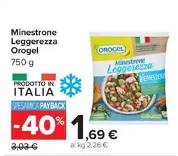 Carrefour Minestrone Leggerezza Orogel offerta