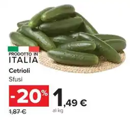 Carrefour Cetrioli Sfusi offerta