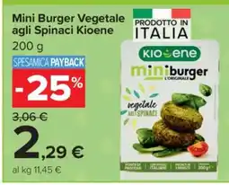 Carrefour Mini Burger Vegetale agli Spinaci Kioene offerta