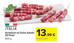 Carrefour Arrosticini di Ovino Adulto 30 Pezzi offerta