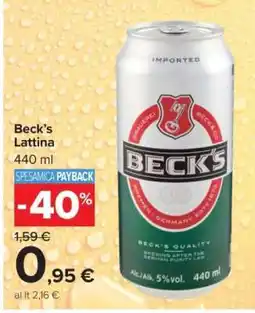 Carrefour Beck’s Lattina offerta