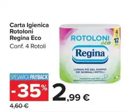 Carrefour CARTA IGIENICA ROTOLONI REGINA ECO offerta