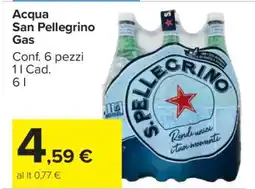 Carrefour Acqua San Pellegrino Gas offerta