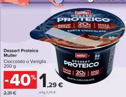 Carrefour Dessert Proteico Müller offerta
