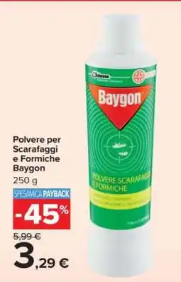 Carrefour Baygon Polvere per Scarafaggi e Formiche offerta