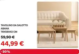 Max Factory Tavolino da salotto abana 78x58x42 cm offerta