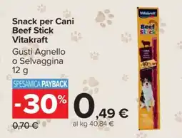 Carrefour Snack per Cani Beef Stick Vitakraft offerta