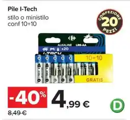 Carrefour Pile I-Tech offerta