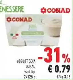 Conad Yogurt soia CONAD offerta