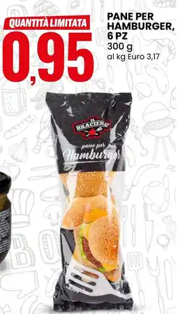 Eurospin Il bracier pane per hamburger offerta