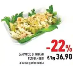 Conad Carpaccio di totano con gamberi offerta