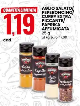Eurospin Il braciere aglio salato/ peperoncino curry extra piccante/ paprika affumicata offerta