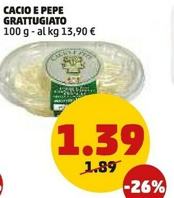 PENNY Cacio e pepe grattugiato offerta