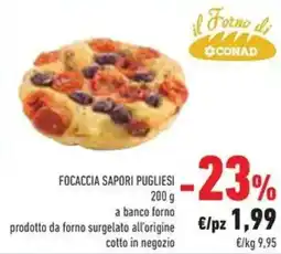 Conad Focaccia sapori pugliesi offerta