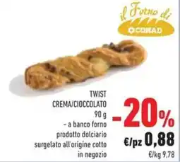 Conad Twist crema/cioccolato offerta