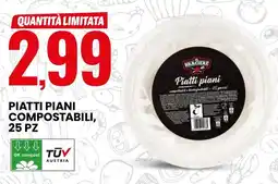 Eurospin Il braciere piatti piani compostabili, offerta