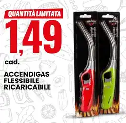 Eurospin Il braciere accendigas flessibile ricaricabile offerta