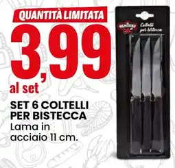 Eurospin Il braciere set 6 coltelli per bistecca offerta