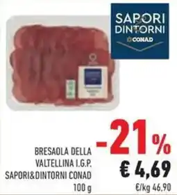 Conad Bresaola della valtellina i.g.p. SAPORI&DINTORNI CONAD offerta