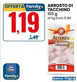 Eurospin La bottega del gusto arrosto di tacchino offerta