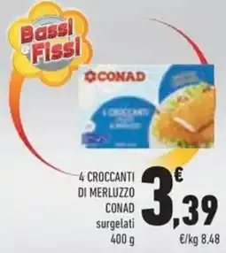 Conad 4 croccanti di merluzzo CONAD offerta