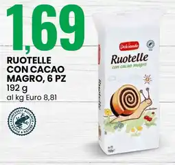Eurospin Dolciando ruotelle con cacao magro offerta