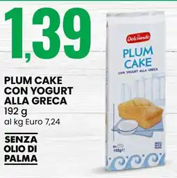 Eurospin Dolciando plum cake con yogurt alla greca offerta