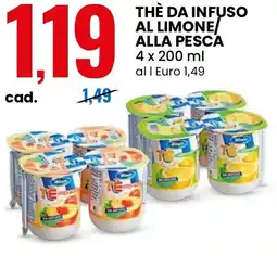 Eurospin Thè da infuso al limone alla pesca offerta