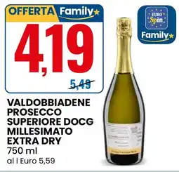 Eurospin Valdobbiadene prosecco superiore docg millesimato extra dry offerta