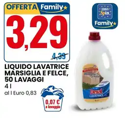Eurospin Dexal liquido lavatrice marsiglia e Felce offerta