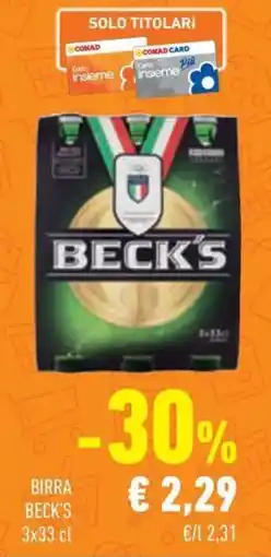 Conad Birra BECK'S offerta