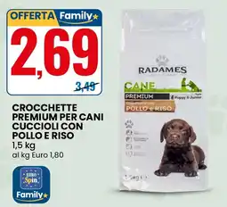 Eurospin Radames crocchette premium per cani cuccioli con pollo e riso offerta