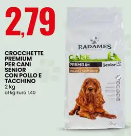 Eurospin Radames crocchette premium per cani senior con pollo e tacchino offerta