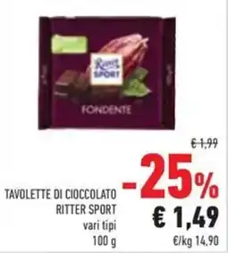Conad Tavolette di cioccolato RITTER SPORT offerta