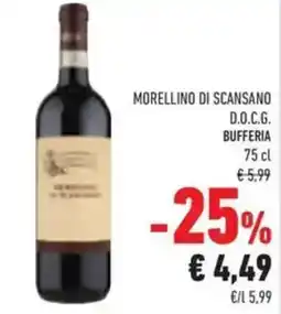 Conad Morellino di scansano d.o.c.g. BUFFERIA offerta