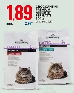 Eurospin Radames croccantini premium per gatti offerta