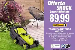 Eurospin Tosaerba elettrico Ø42 cm offerta