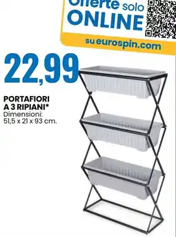 Eurospin Portafiori a 3 ripiani offerta