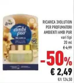Conad Ricarica 3volution per profumatori ambienti AMBI PUR offerta
