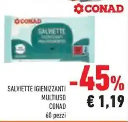 Conad Salviette igienizzanti multiuso CONAD offerta
