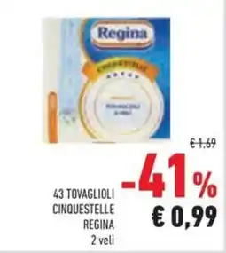 Conad 43 tovaglioli cinquestelle REGINA offerta