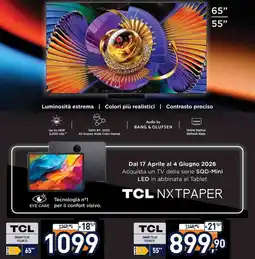 Unieuro TCL SMART TV 4K TCL65C7L 65" offerta