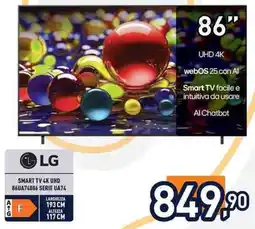 Unieuro LG SMART TV 4K UHD 86UA74006 SERIE UA74 offerta