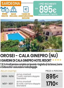 Eurospin Orosei - cala ginepro (NU) i giardini di cala ginepro hotel resort 7,10,11 o 14 notti offerta