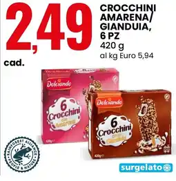 Eurospin Dolciando crocchini amarena gianduia offerta